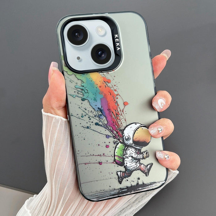 Dual Sided Imd Animal Graffiti Tpu Pc Phone Case For Iphone