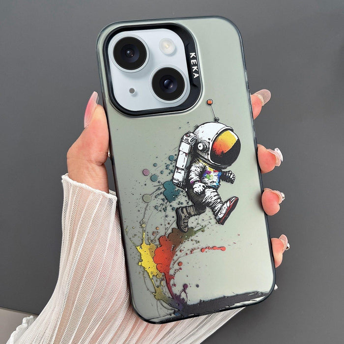 Dual Sided Imd Animal Graffiti Tpu Pc Phone Case For Iphone