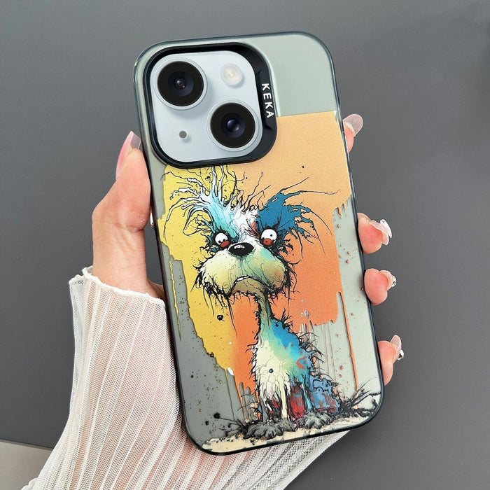 Dual Sided Imd Animal Graffiti Tpu Pc Phone Case For Iphone