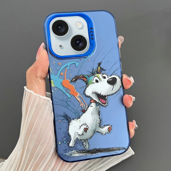 Dual Sided Imd Animal Graffiti Tpu Pc Phone Case For Iphone