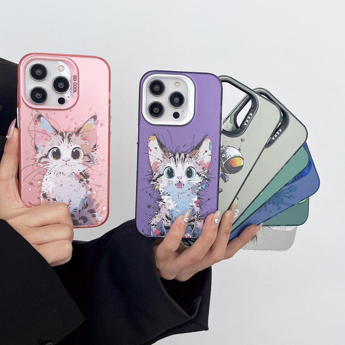 Dual Sided Imd Animal Graffiti Tpu Pc Phone Case For Iphone