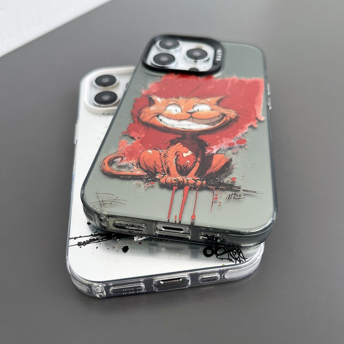 Dual Sided Imd Animal Graffiti Tpu Pc Phone Case For Iphone