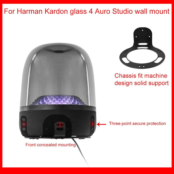 For Harman Kardon Aura Studio 4 Speaker Metal Wall-Mounted Bracket Black