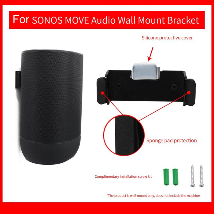 For Sonos Move Wireless Bluetooth Speaker Wall Mount Bracket Black