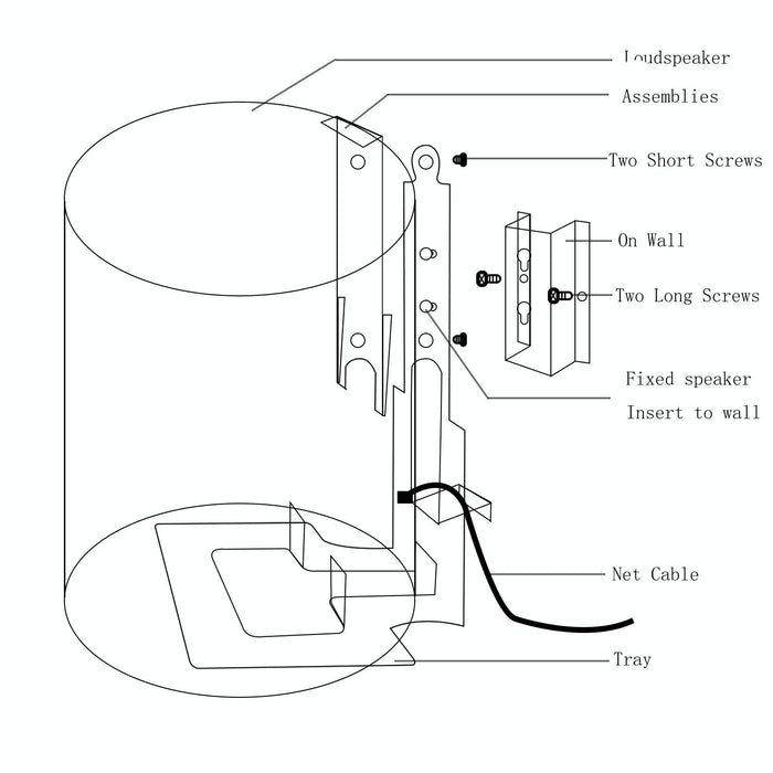 Wireless Bluetooth Speaker Wall Mount Metal Bracket