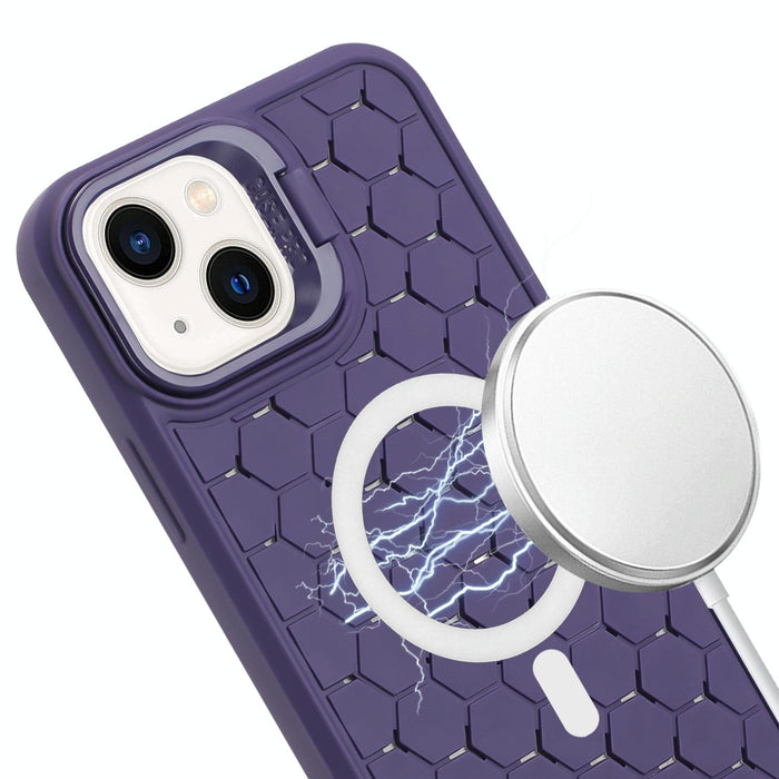 Honeycomb Radiating Lens Holder Magsafe Phone Case