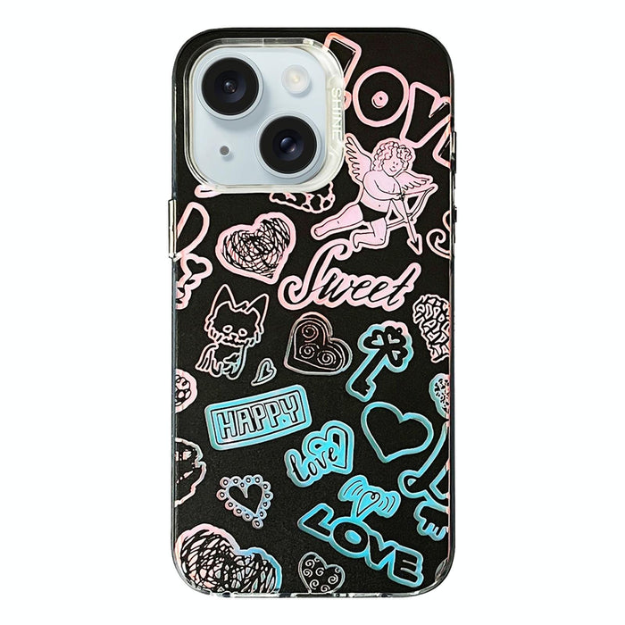 Colourful Pattern Tpu Pc Phone Case For Iphone 15