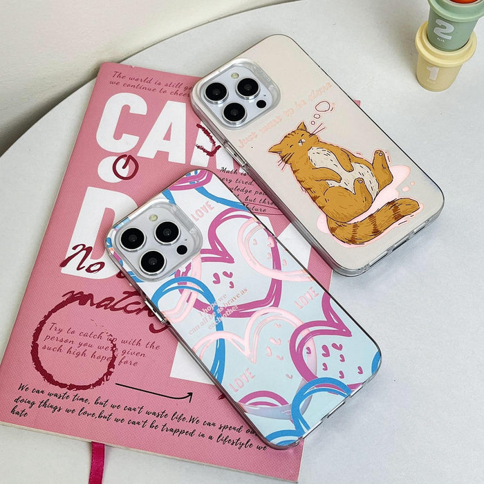 Colourful Pattern Tpu Pc Phone Case For Iphone 15