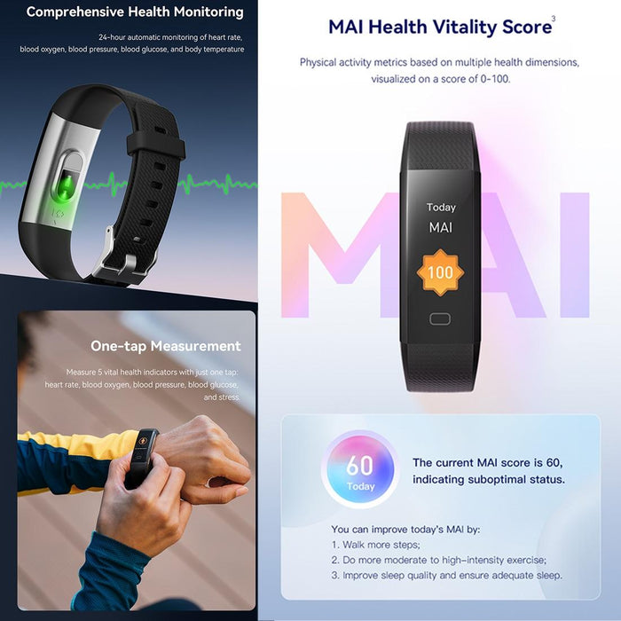 Waterproof Heart Rate Fitness Tracker Watch