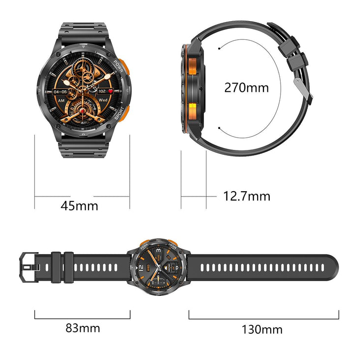 1.43 Inch Amoled Round Screen Steel Strap Smart Watch