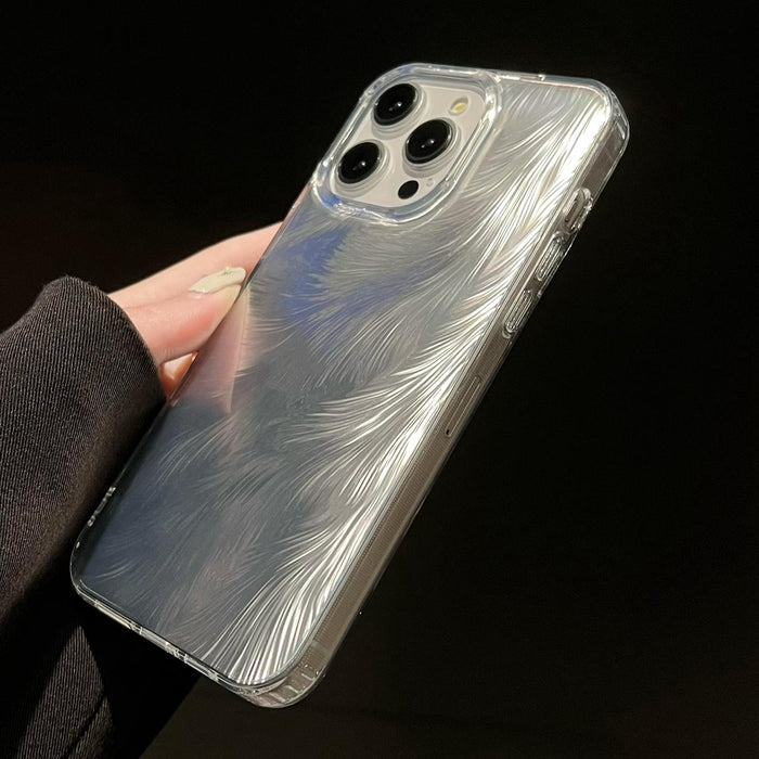 Foxtail Bronzing Laser Gradient Phone Case For Iphone 15