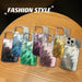 Foxtail Bronzing Laser Gradient Phone Case For Iphone 15