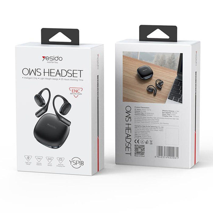 Ysp18 Ows Open Wireless Bluetooth Earphone Black