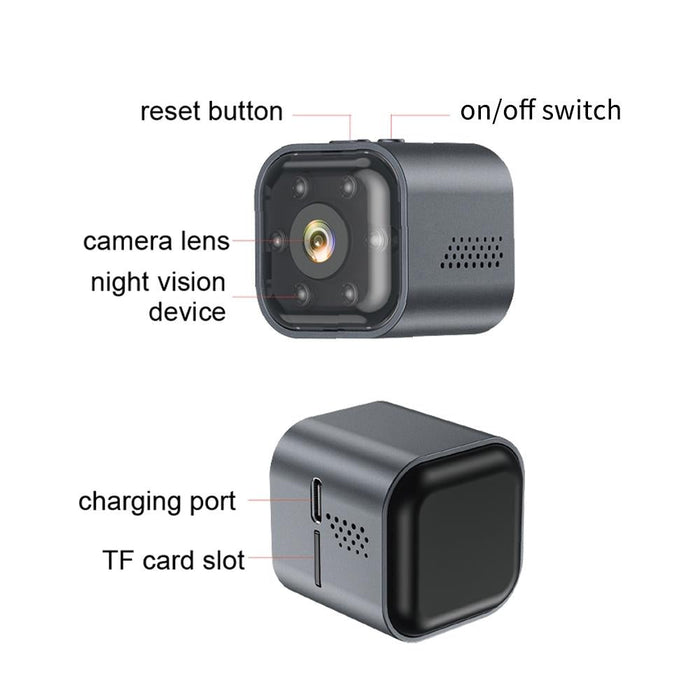 Outdoor Hd Mini Infrared Night Vision Smart Camera Black