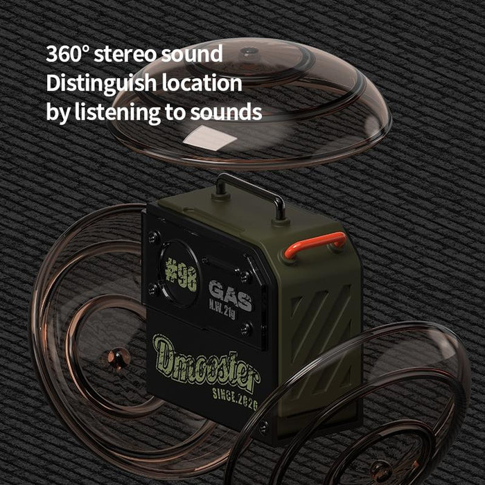 D37 Tws Oil Barrel Bluetooth Earphone Black Green