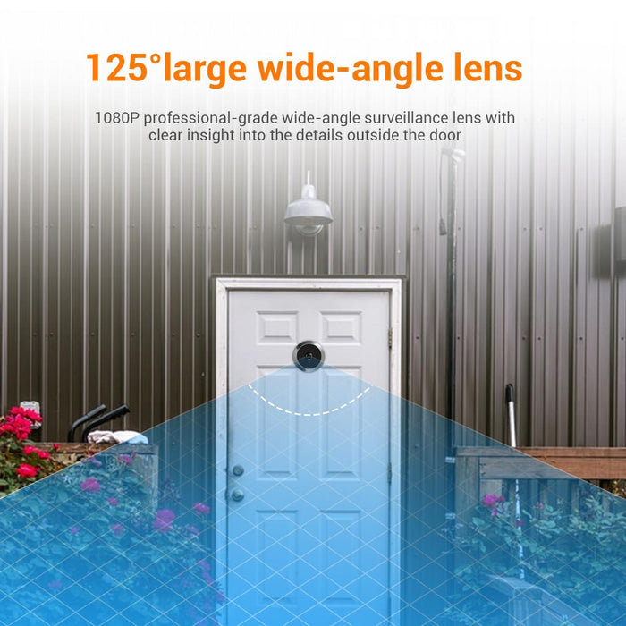 3.97 Inch 1080P Smart Digital Door Concealed Viewer Wide Angle With Night Vision