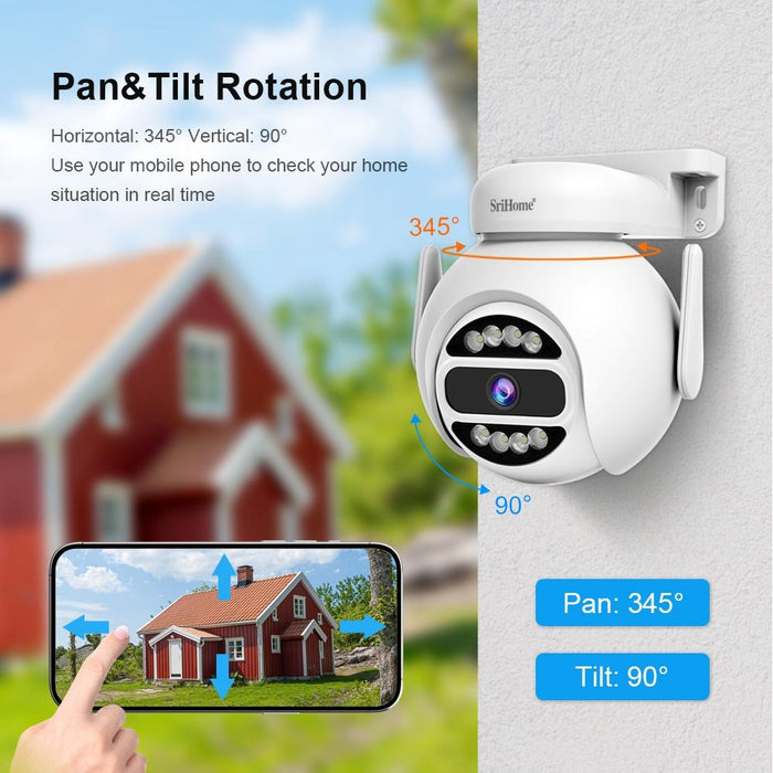 4Mp Ip66 Waterproof Motion Detection Night Vision Wifi Hd Camera