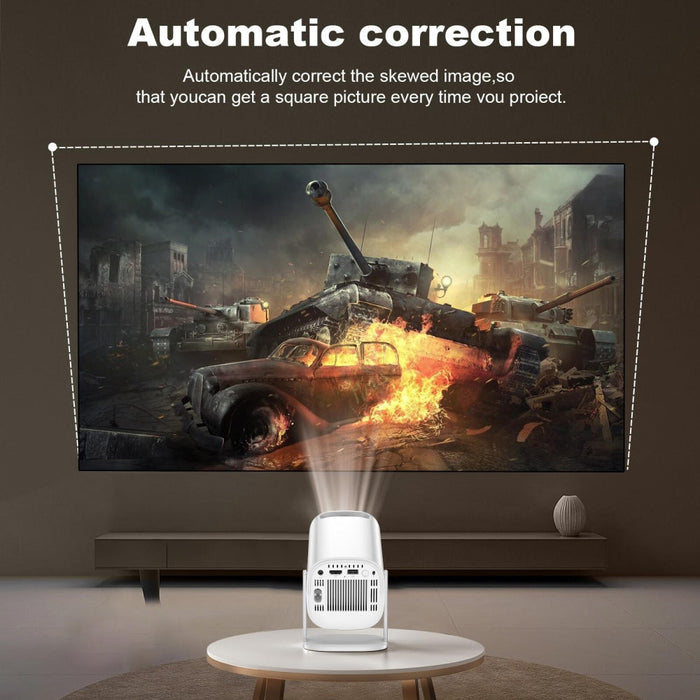 P30 Android 11 Os Hd Portable Wifi Projector White