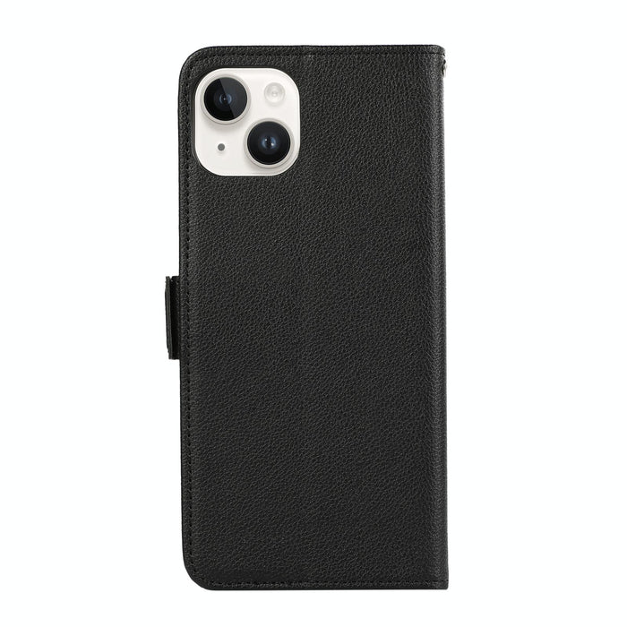 Abeel Side Magnetic Litchi Pattern Leather Rfid Phone Case