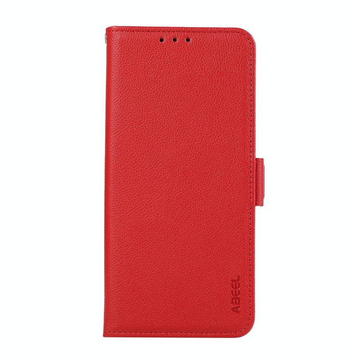 Abeel Side Magnetic Litchi Pattern Leather Rfid Phone Case