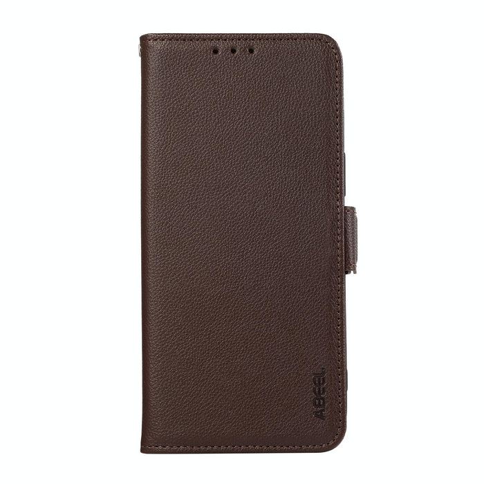 Abeel Side Magnetic Litchi Pattern Leather Rfid Phone Case