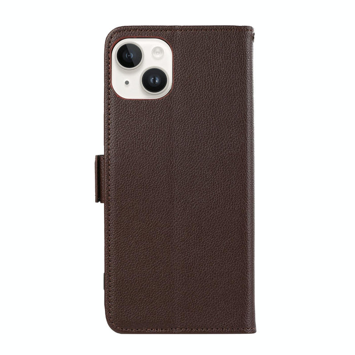 Abeel Side Magnetic Litchi Pattern Leather Rfid Phone Case