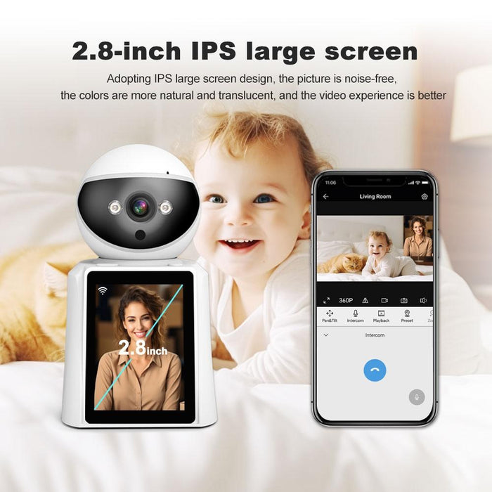 2Mp 2.8 Inch Ips Screen Smart Ip Camera Baby Monitor