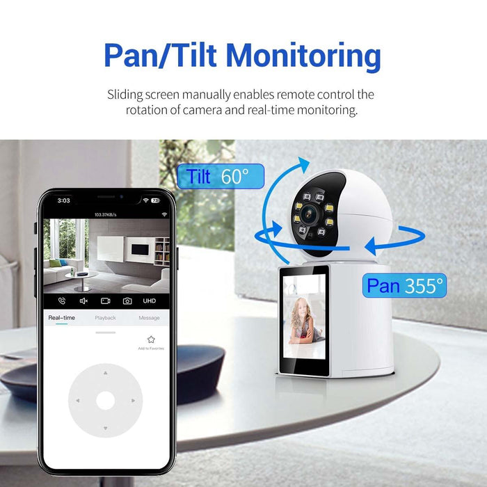 One Click Video Call 3Mp Indoor Humanoid Detection Audible Alarm Colour Night Version Smart Wifi Camera