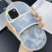 Creative Denim Slipper Design Tpu Phone Case For Iphone 15