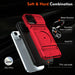 Tpu Pc Shockproof Card Phone Case With Metal Ring Holder