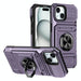 Tpu Pc Shockproof Card Phone Case With Metal Ring Holder