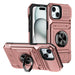 Tpu Pc Shockproof Card Phone Case With Metal Ring Holder