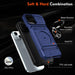 Tpu Pc Shockproof Card Phone Case With Metal Ring Holder