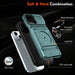 Tpu Pc Shockproof Card Phone Case With Metal Ring Holder