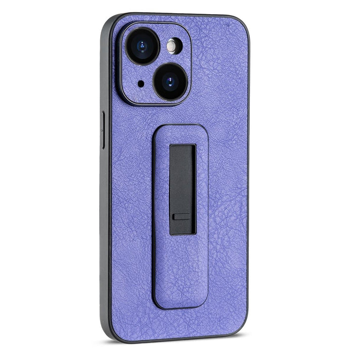 Pu Leather Push Pull Bracket Shockproof Phone Case