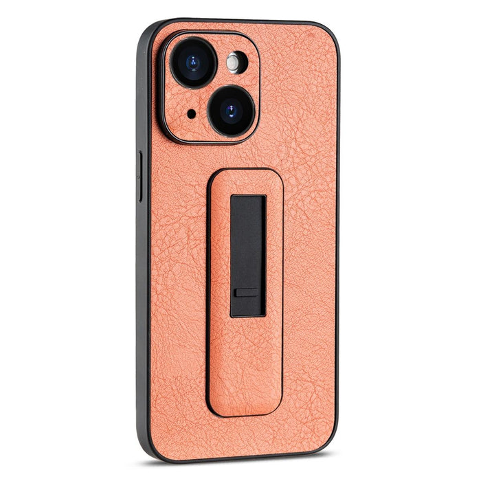 Pu Leather Push Pull Bracket Shockproof Phone Case