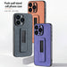 Pu Leather Push Pull Bracket Shockproof Phone Case