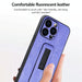 Pu Leather Push Pull Bracket Shockproof Phone Case