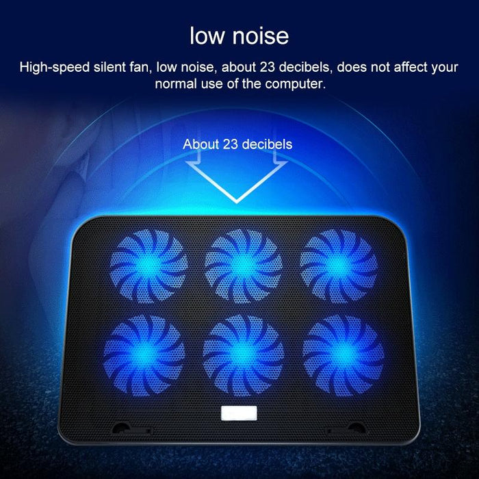 Notebook Computer Base Speed Control Silent Six-fan Cooling