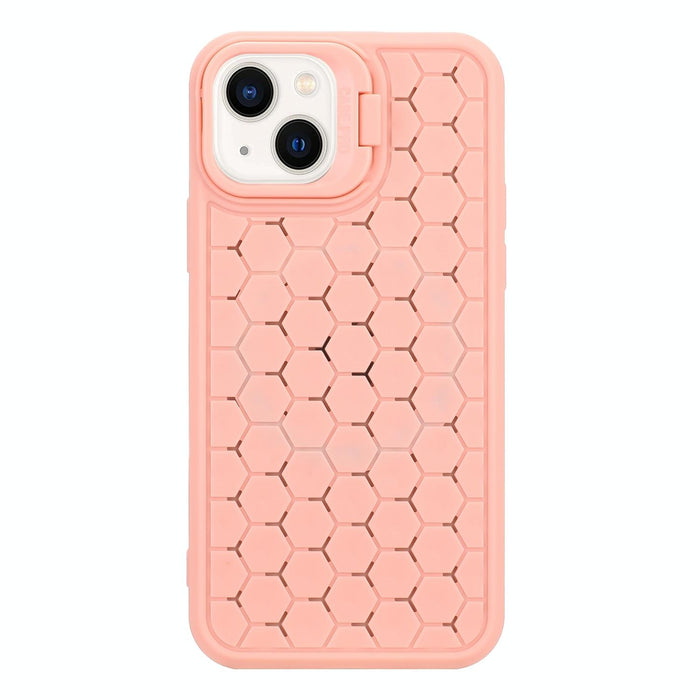 Honeycomb Radiating Lens Holder Tpu Phone Case For Iphone 15