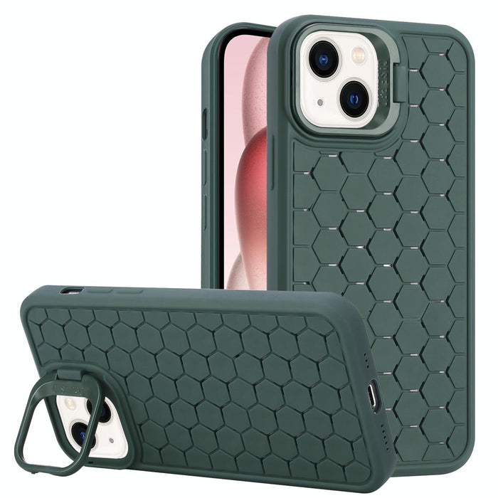 Honeycomb Radiating Lens Holder Tpu Phone Case For Iphone 15