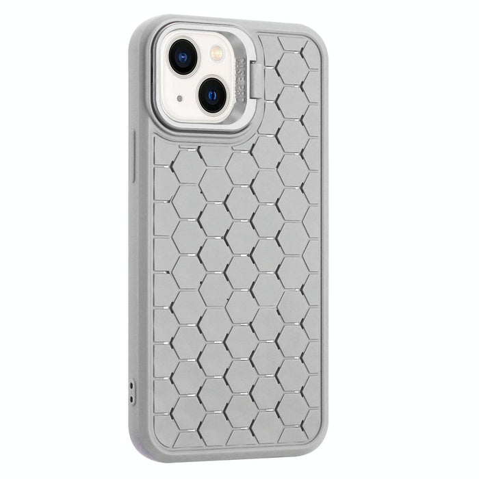 Honeycomb Radiating Lens Holder Tpu Phone Case For Iphone 15