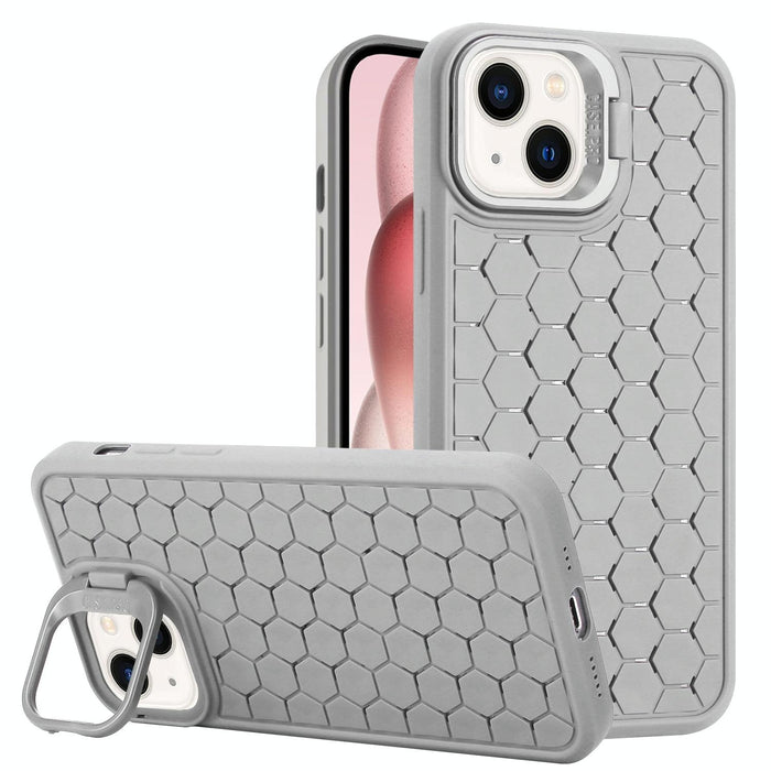 Honeycomb Radiating Lens Holder Tpu Phone Case For Iphone 15