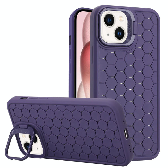 Honeycomb Radiating Lens Holder Tpu Phone Case For Iphone 15