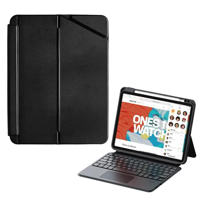 Wireless Bluetooth Magnetic Keyboard Tablet Leather Case Black