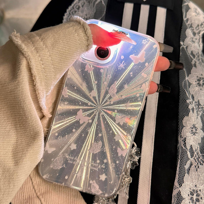 Iphone 15 Fireworks Butterfly Pattern Double Layer Acrylic