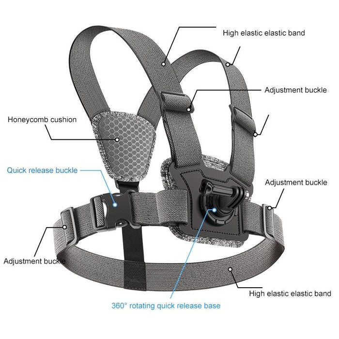 Adjustable Chest Strap with Mount and Screw