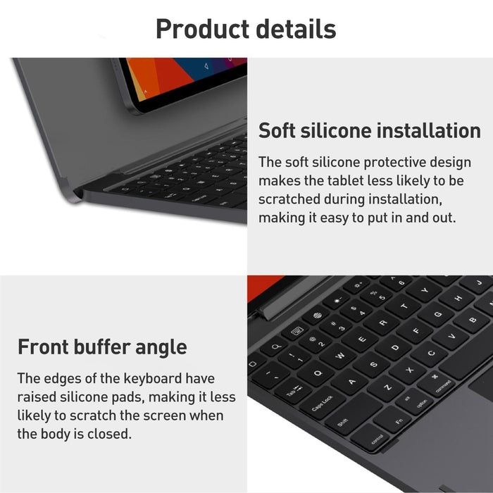 Aluminum Alloy Bluetooth Touch Keyboard Leather Case