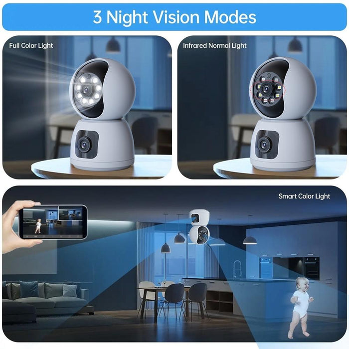 4Mp Zoom Hd Indoor Waterproof Smart Wifi Camera White