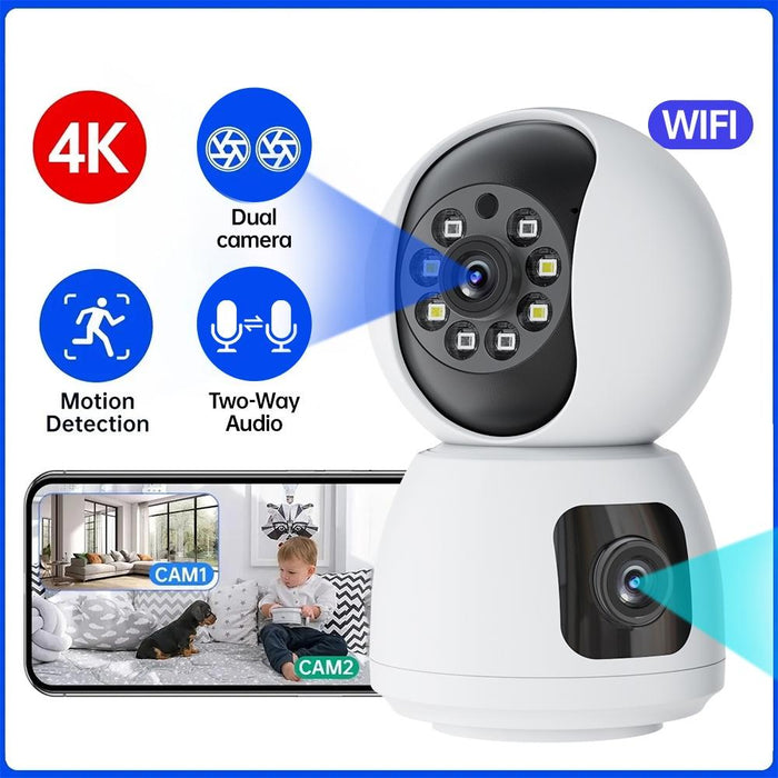 4Mp Zoom Hd Indoor Waterproof Smart Wifi Camera White